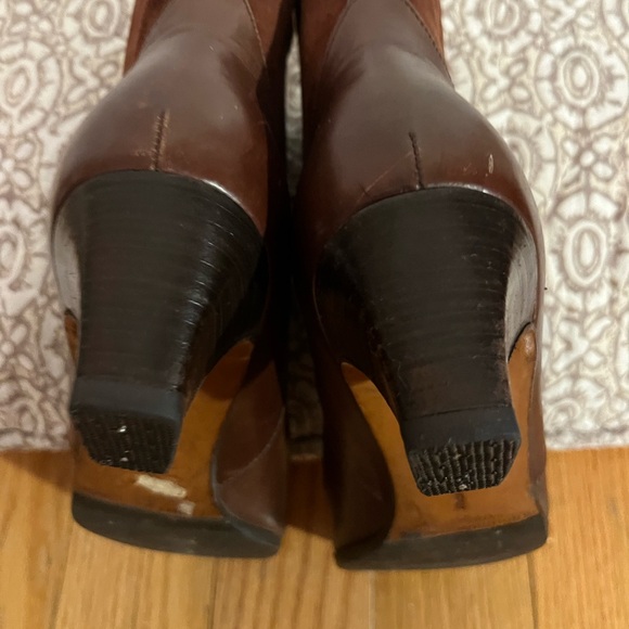 Vintage Ferragamo Leather,Suede Ankle Boots,Size 9.5, Made in Italy. VG VINTAGE - Picture 6 of 12